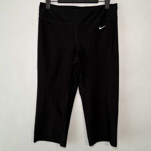 Nike Dri Fit Capri Leggings Yoga Pants Womens Size Small Black 19” Inseam Gym